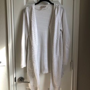 Loft white knit cardigan